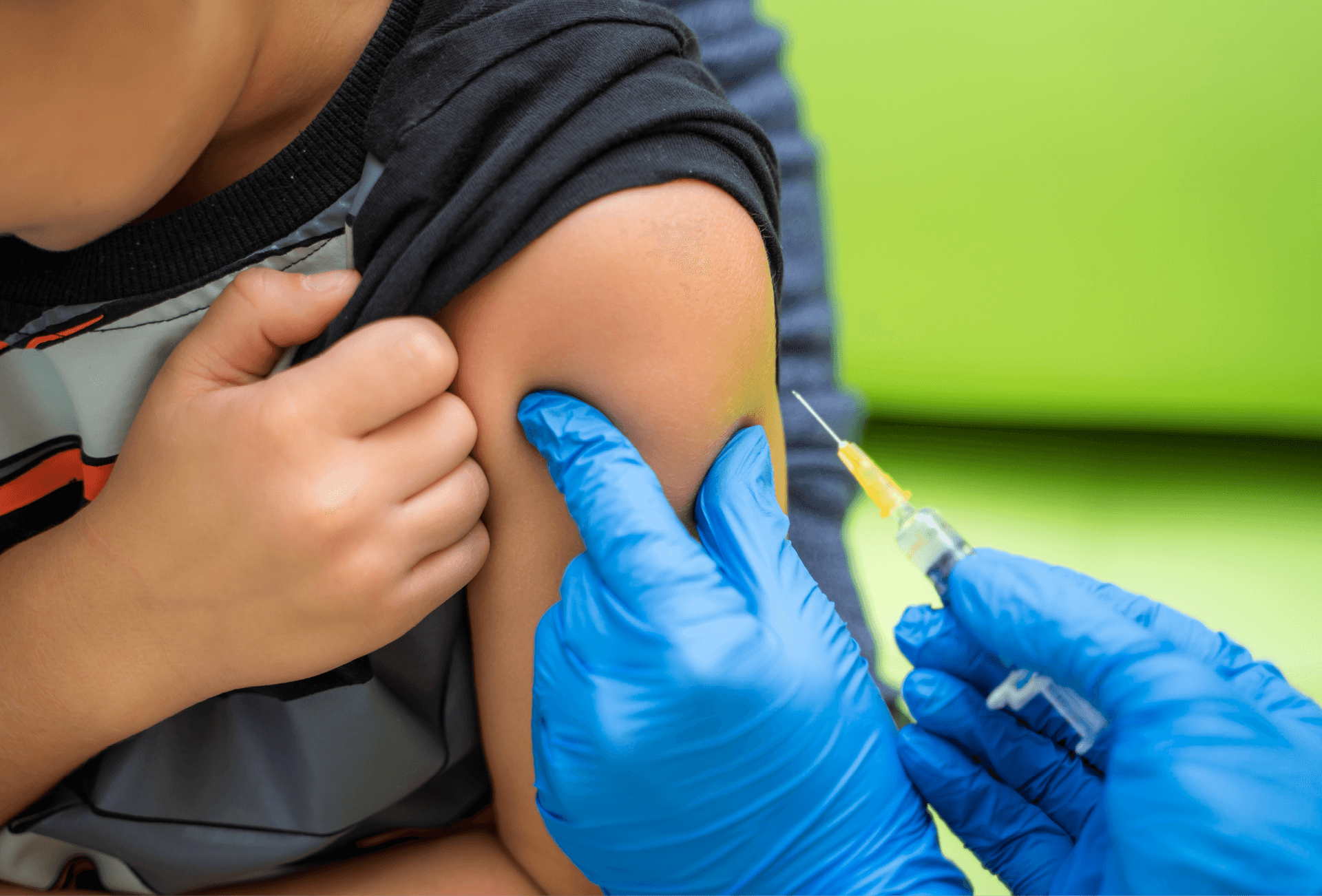 child getting vaccine 